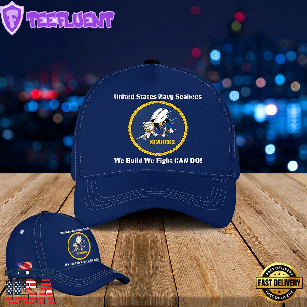 US Navy Seabees We Build We Fight Baseball Cap