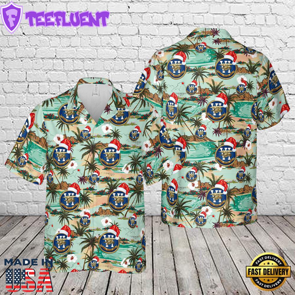 US Navy SEAL Team 6 Christmas Hawaiian Shirt