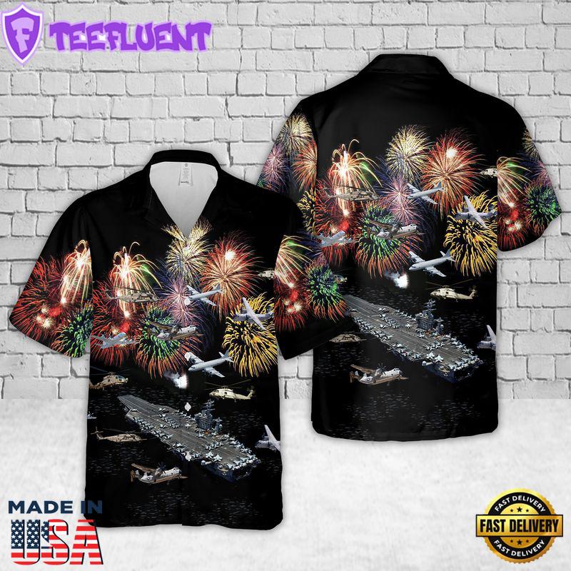 U.S Navy USS Dwight D. Eisenhower Hawaiian Shirt