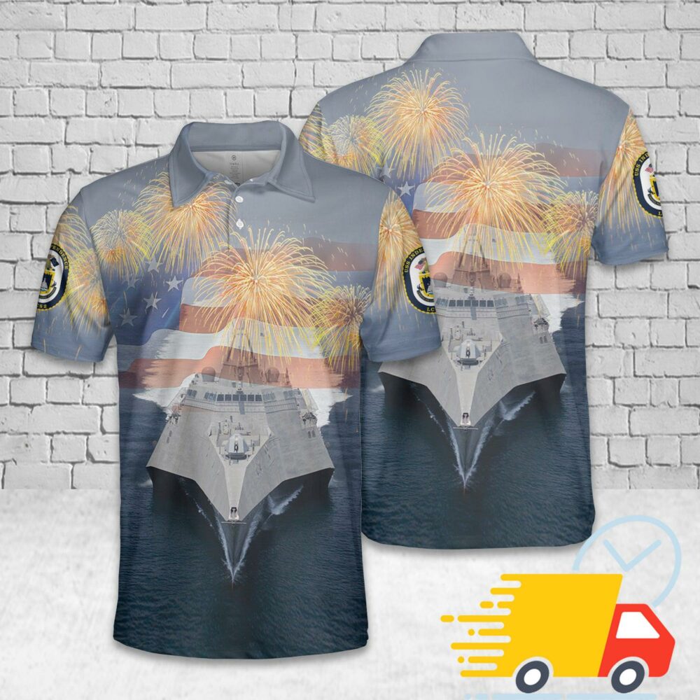 US Navy USS Independence (LCS-2), 4th Of July Polo Shirt