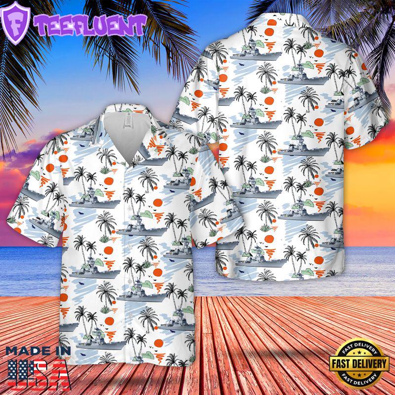 US Navy USS Momsen (DDG-92) Arleigh Burke-class Destroyer Hawaiian Shirt