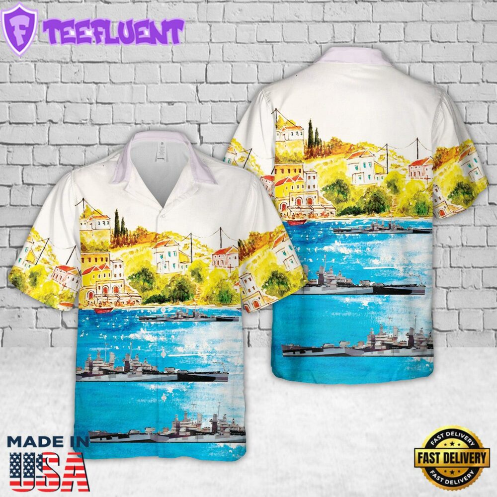 US Navy USS Montpelier (CL-57) Hawaiian Shirt