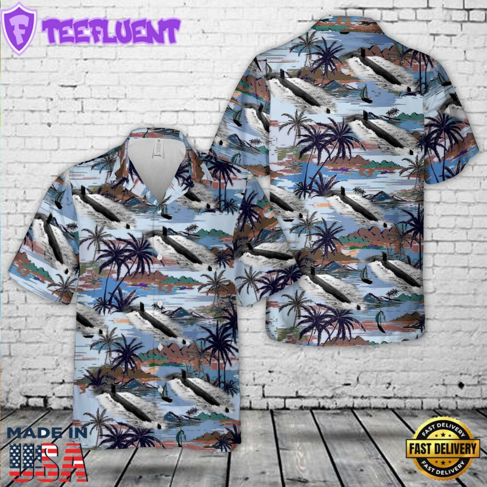 US Navy USS Narwhal (SSN-671) Hawaiian Shirt