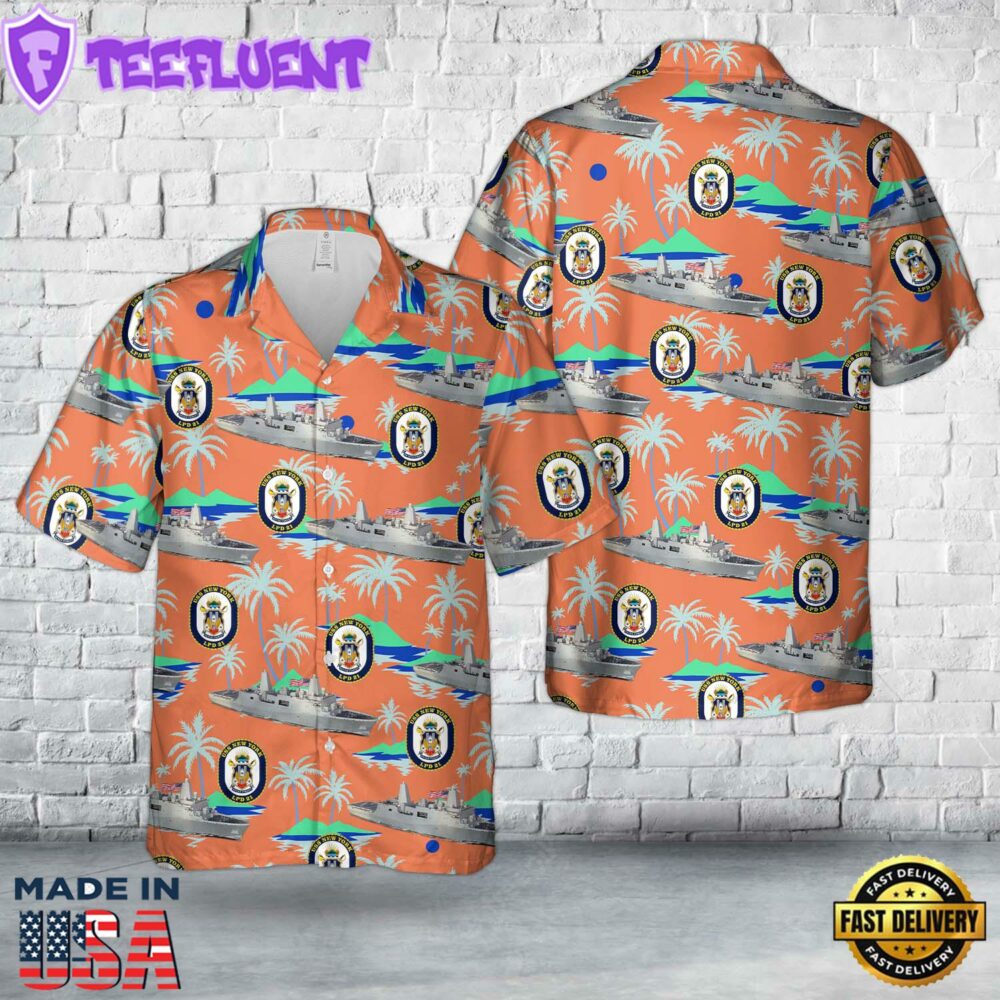 US Navy USS New York (LPD-21) San Antonio-class amphibious transport dock Hawaiian Shirt