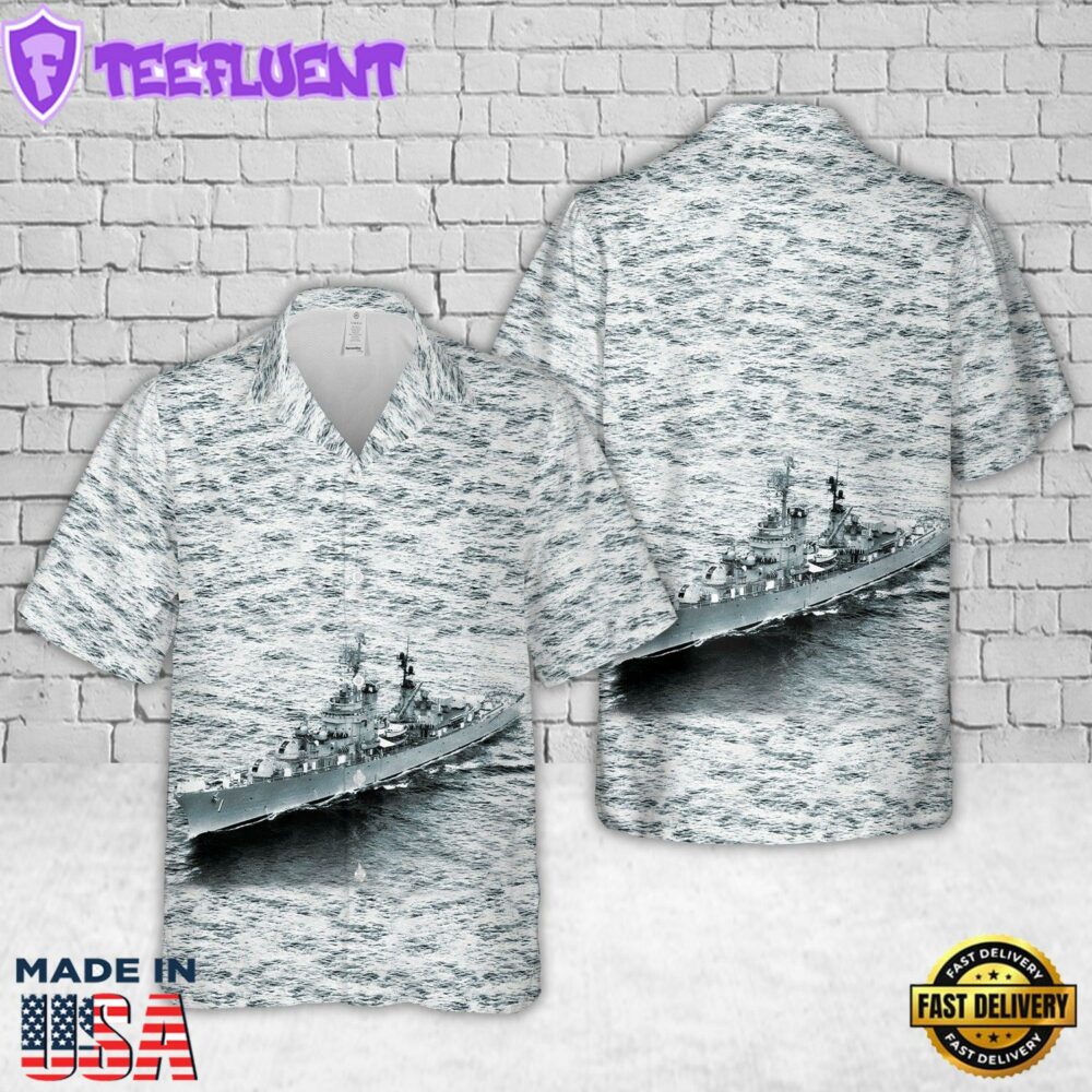 US Navy USS Norfolk (DL-1) Hawaiian Shirt
