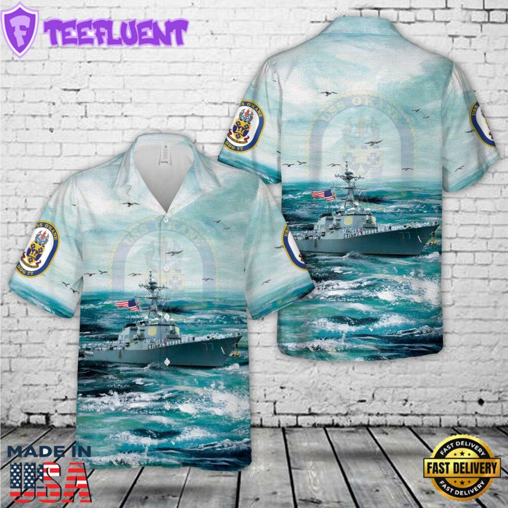 US Navy USS O'Kane (DDG-77) Hawaiian Shirt
