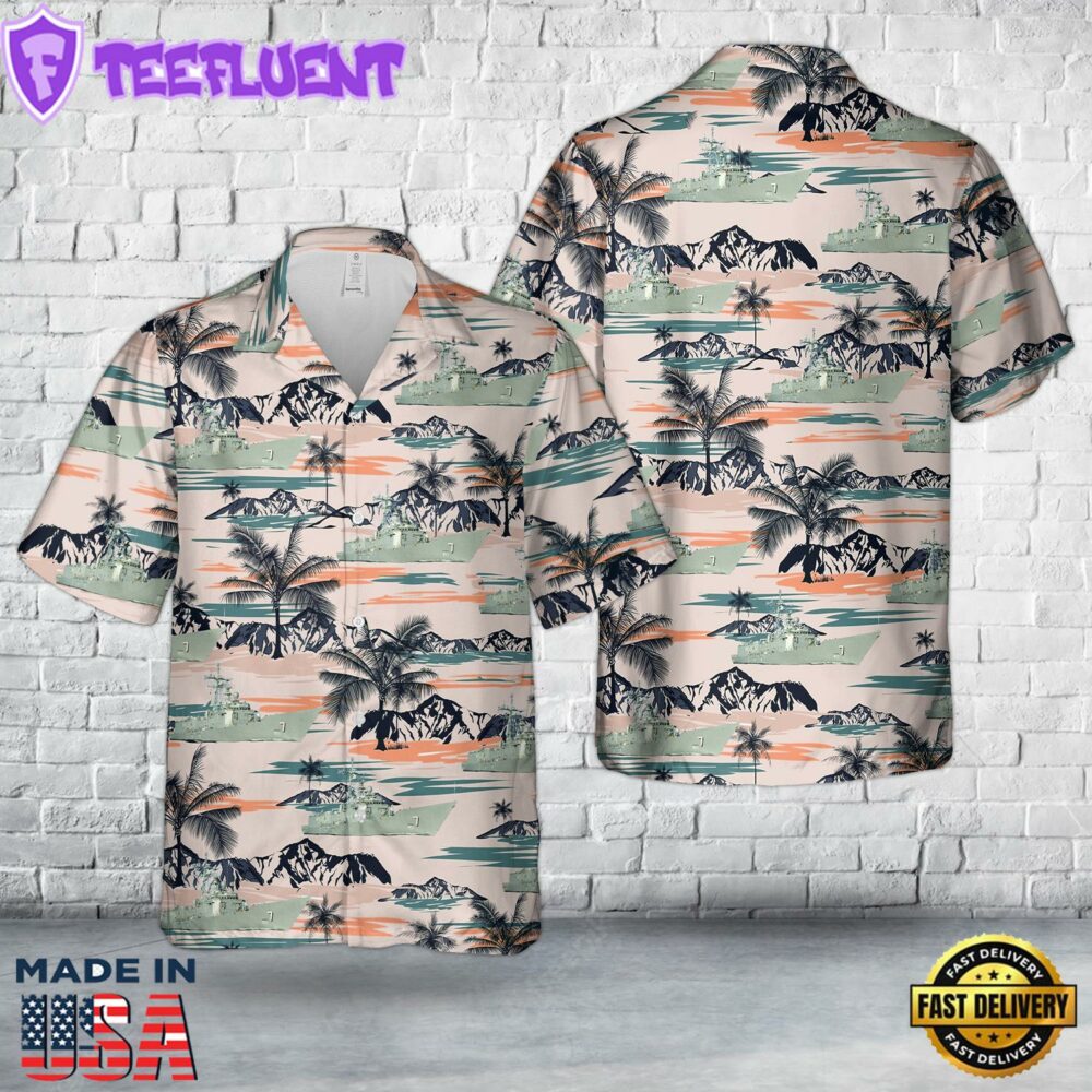 US Navy USS Oliver Hazard Perry (FFG-7) Hawaiian Shirt