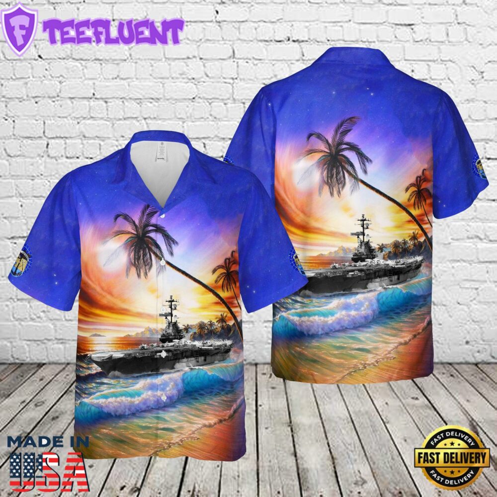 US Navy USS Oriskany (CVCVA-34) Essex-class aircraft carriers Hawaiian Shirt