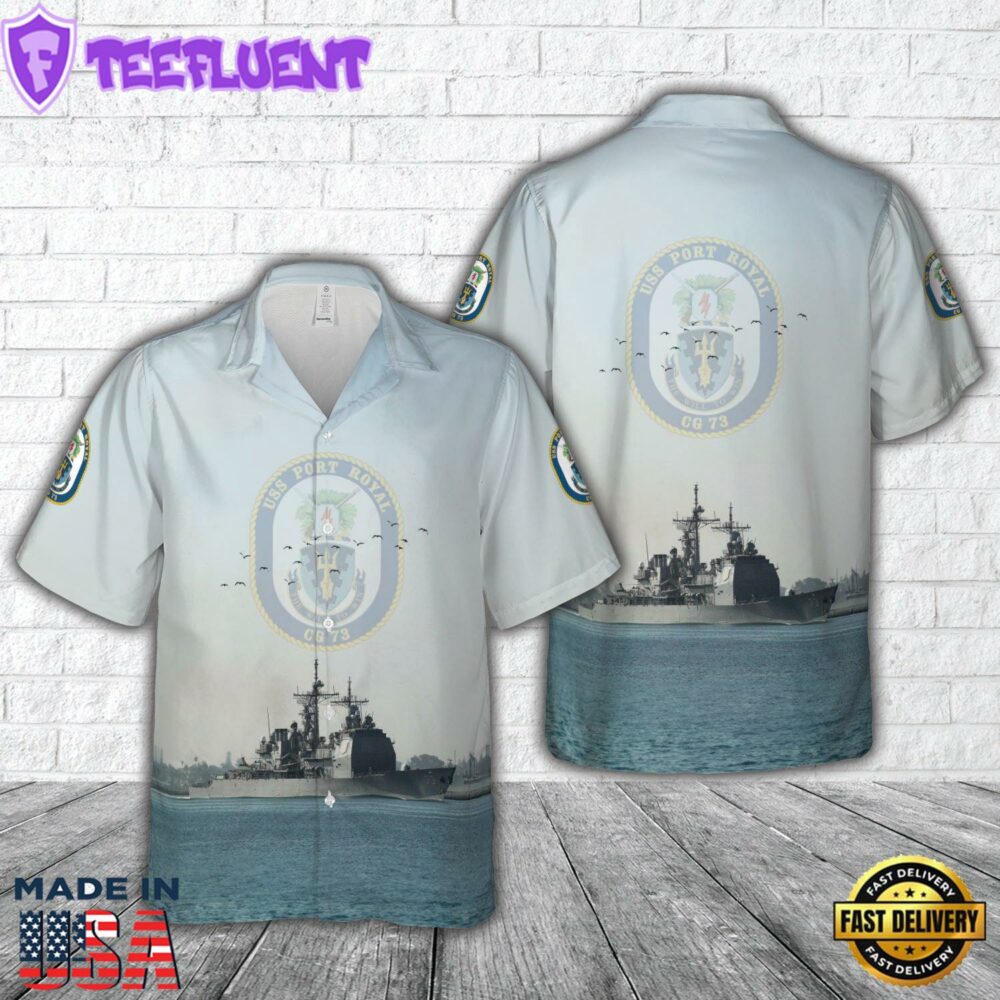 US Navy USS Port Royal (CG-73) Ticonderoga-class guided missile cruiser Hawaiian Shirt
