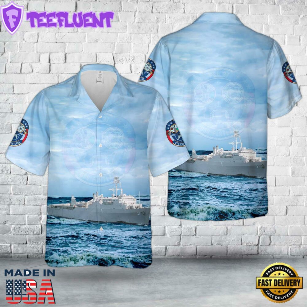 US Navy USS Portland (LSD-37) Hawaiian Shirt