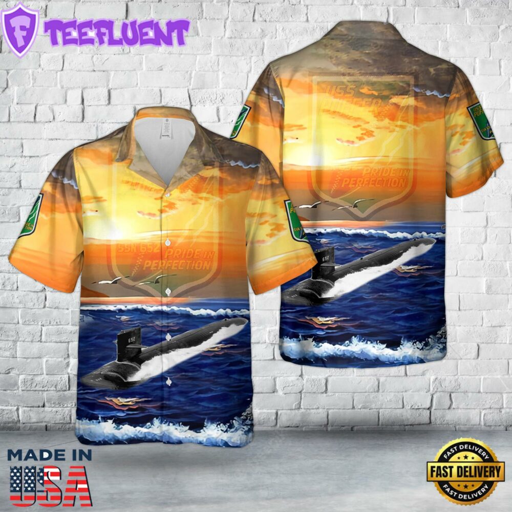 US Navy USS Puffer (SSN-652) Hawaiian Shirt