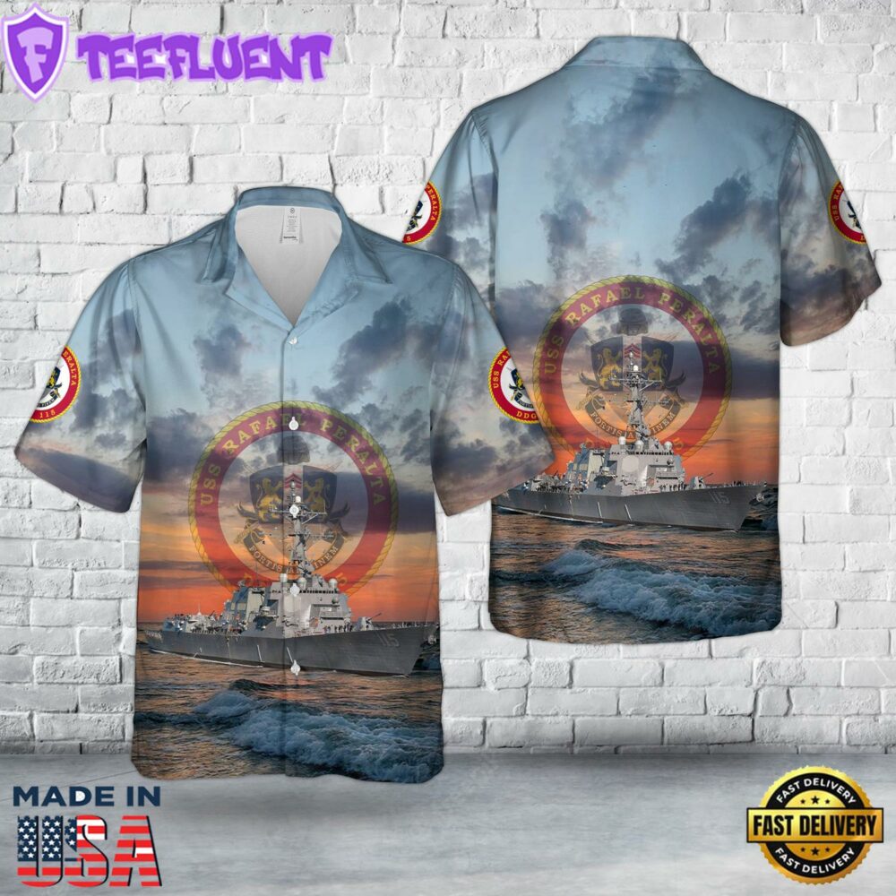 US Navy USS Rafael Peralta (DDG-115) Hawaiian Shirt