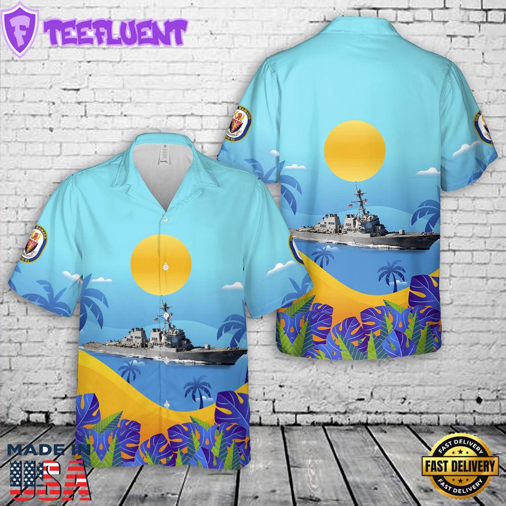US Navy USS Ramage (DDG-61) Arleigh Burke-class destroyers Hawaiian Shirt