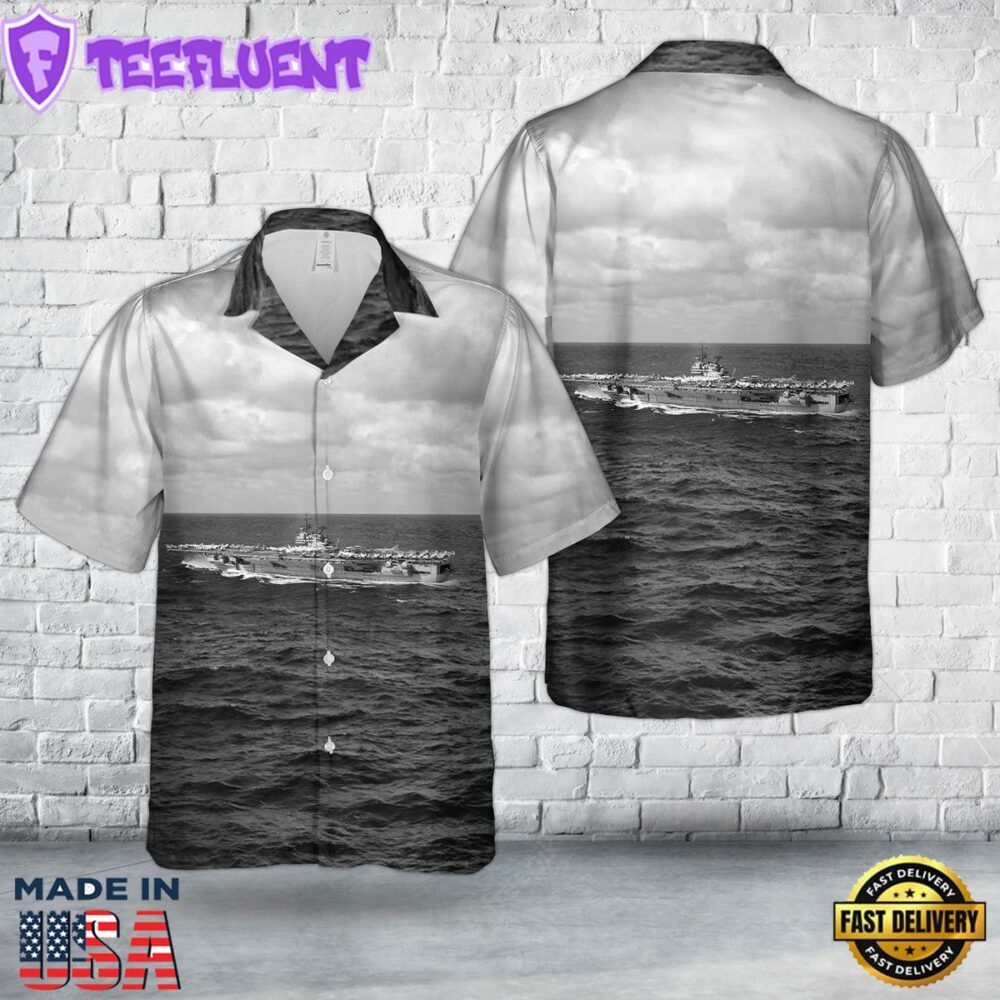 US Navy USS Ranger (CVA-61) underway off Hawaii (USA), in November 1967 Hawaiian Shirt