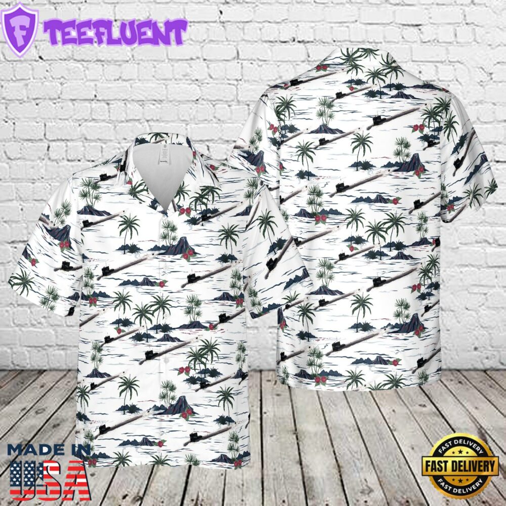 US Navy USS Richard B. Russell (SSN-687) Hawaiian Shirt