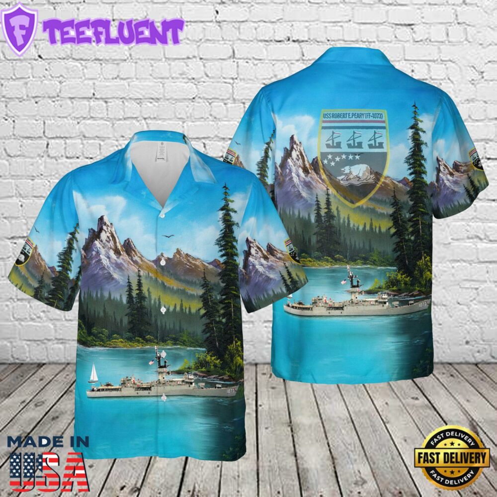 US Navy USS Robert E. Peary (FF-1073) Hawaiian Shirt