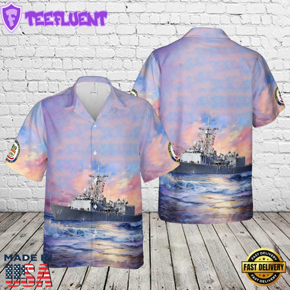 US Navy USS Robert G. Bradley (FFG-49) Hawaiian Shirt