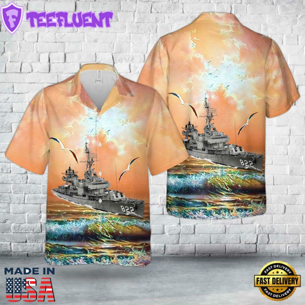 US Navy USS Robert H. McCard (DD-822) Gearing-class destroyer Hawaiian Shirt