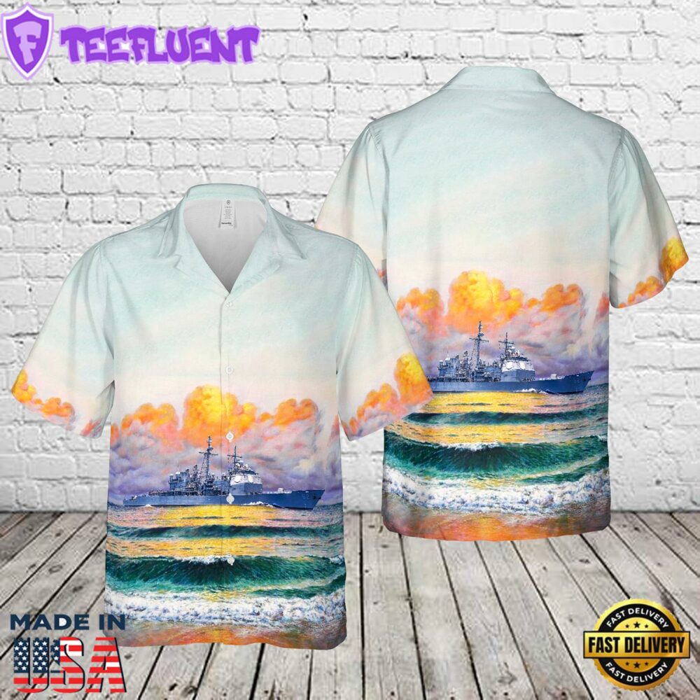 US Navy USS Robert Smalls (CG-62) Hawaiian Shirt