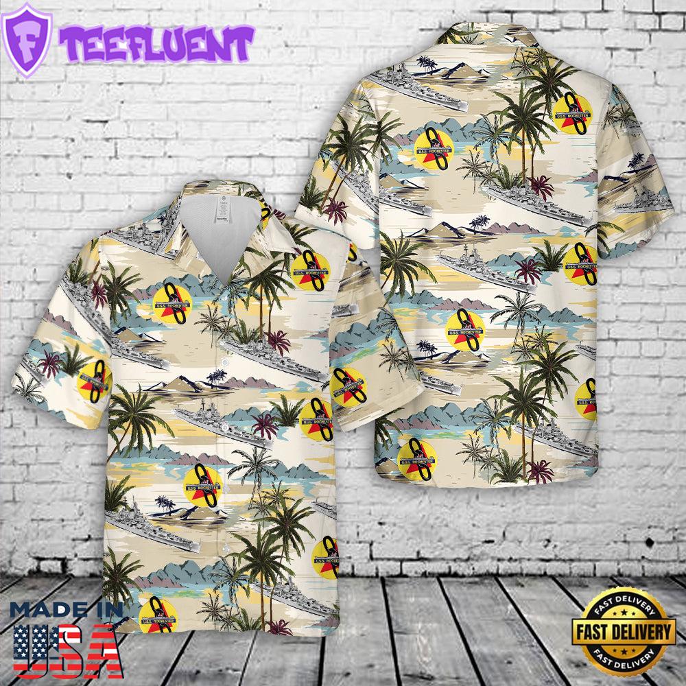 US Navy USS Rochester (CA-124) Hawaiian Shirt