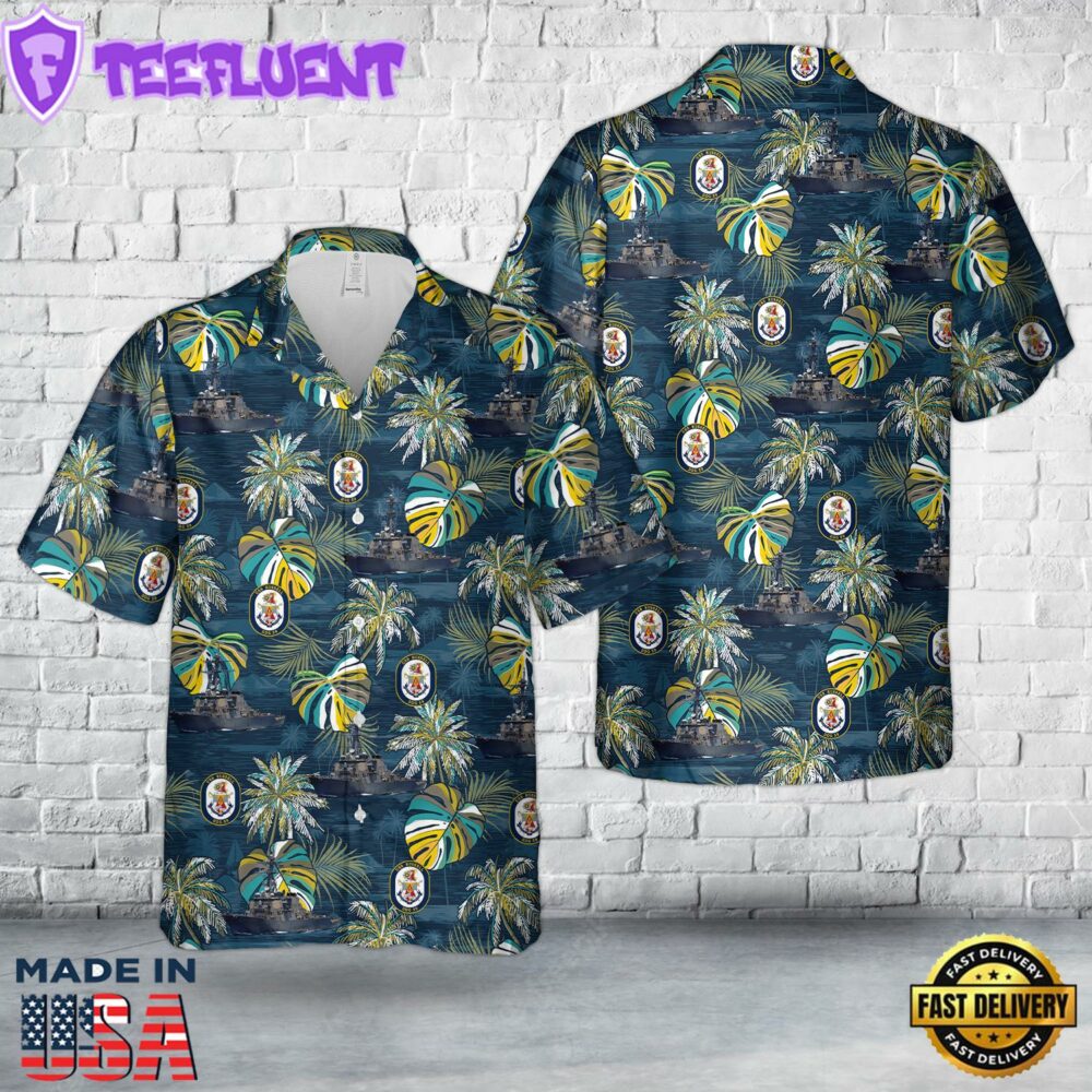 US Navy USS Russell (DDG-59) Hawaiian Shirt