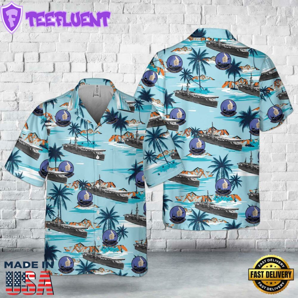 US Navy USS Saipan (CVL-48) Pocket Hawaiian Shirt