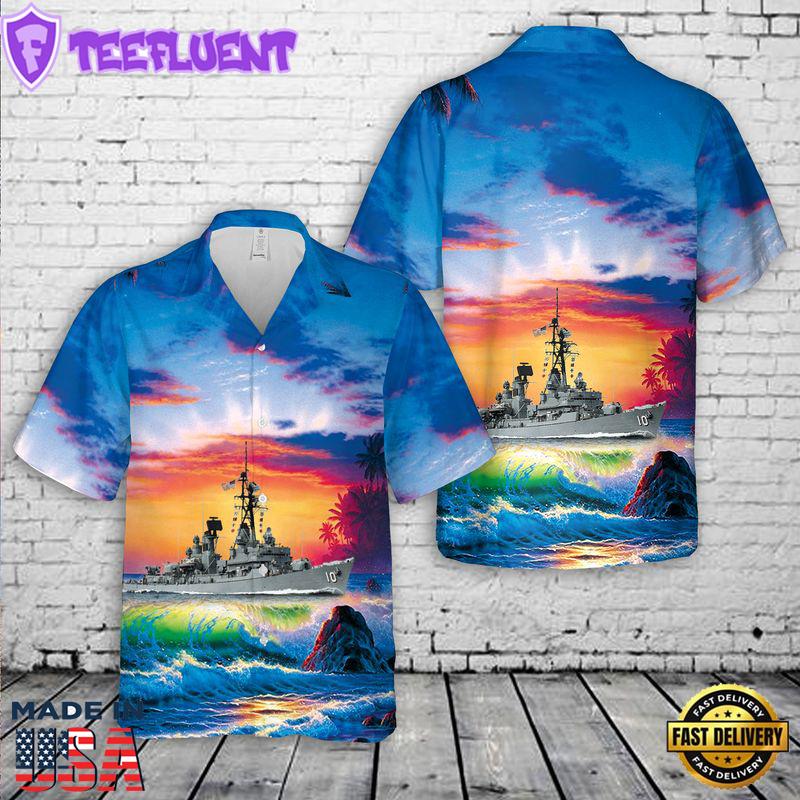 US Navy USS Sampson (DDG-10) Hawaiian Shirt