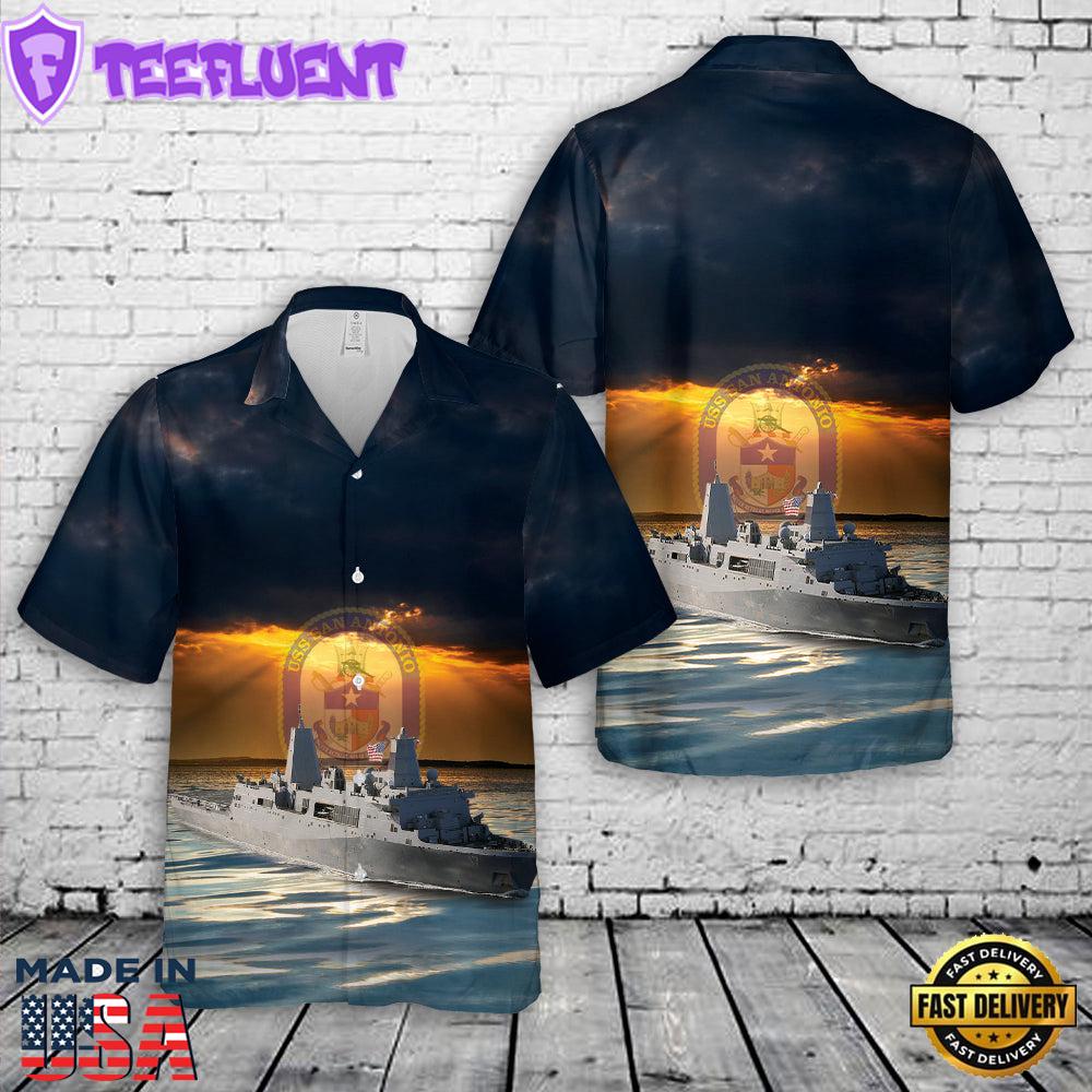US Navy USS San Antonio Hawaiian Shirt