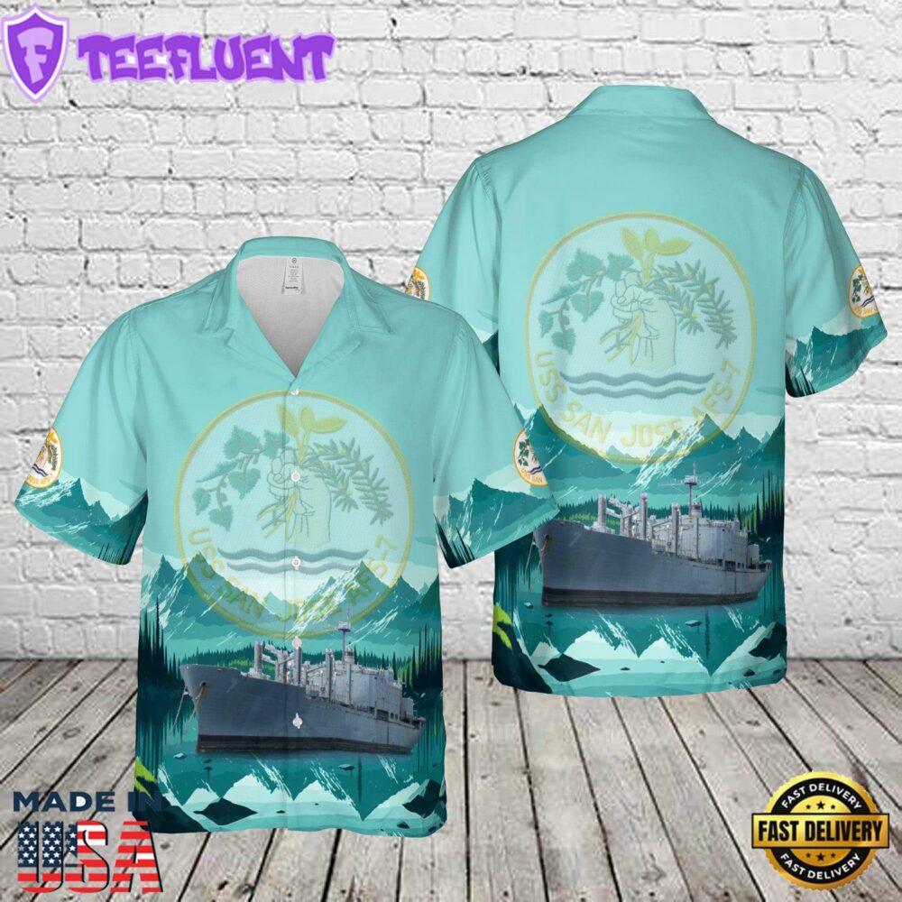 US Navy USS San Jose (AFS-7) Hawaiian Shirt