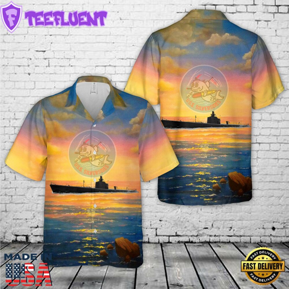 US Navy USS Silversides (SS-236) Gato-class submarine In WWII Hawaiian Shirt