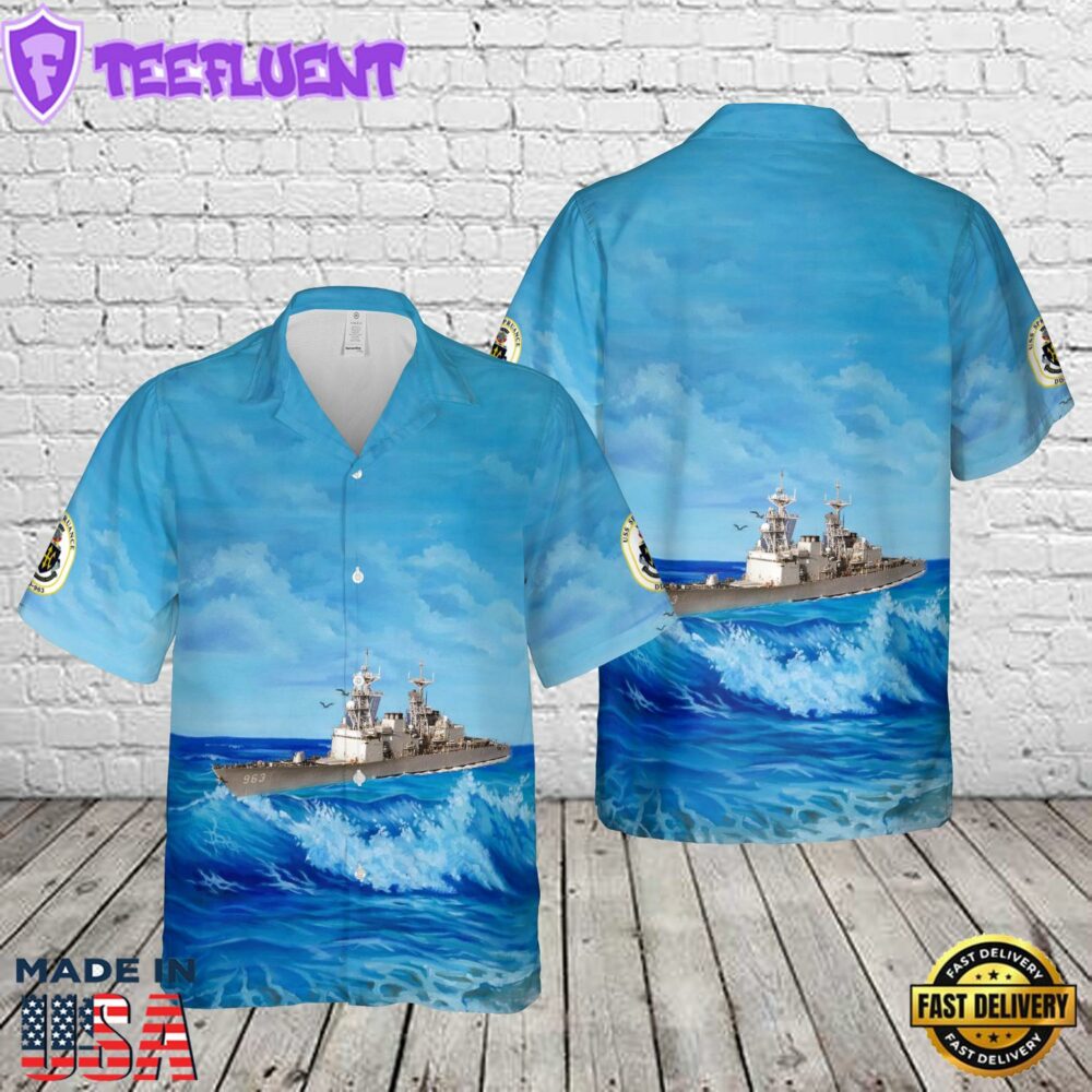 US Navy USS Spruance (DD-963) Hawaiian Shirt