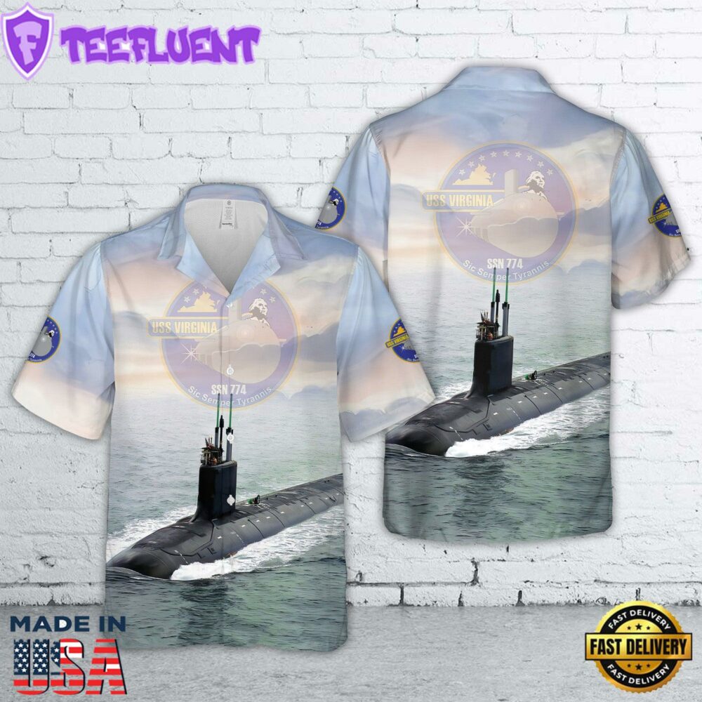 US Navy USS Virginia (SSN-774) Hawaiian Shirt
