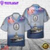 US Navy USS Wasp (LHD-1), 4th Of July Hawaiian Shirt