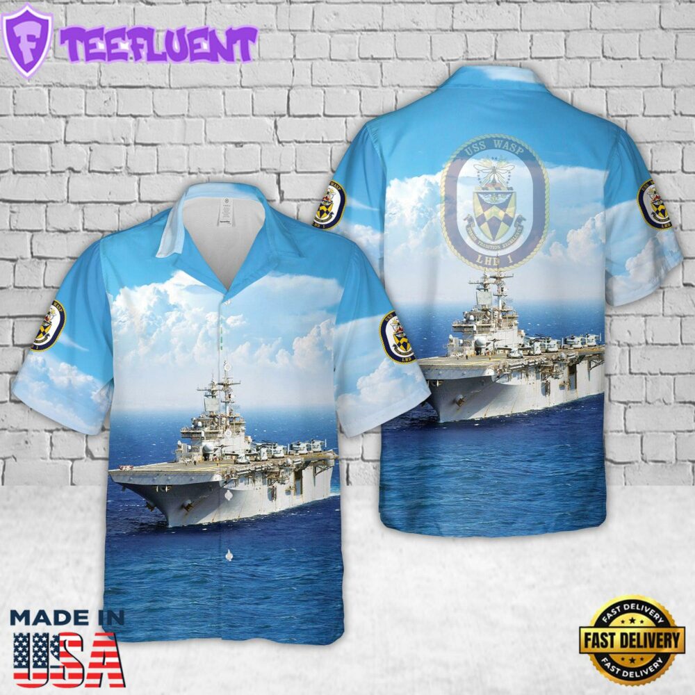 US Navy USS Wasp (LHD-1) Hawaiian Shirt