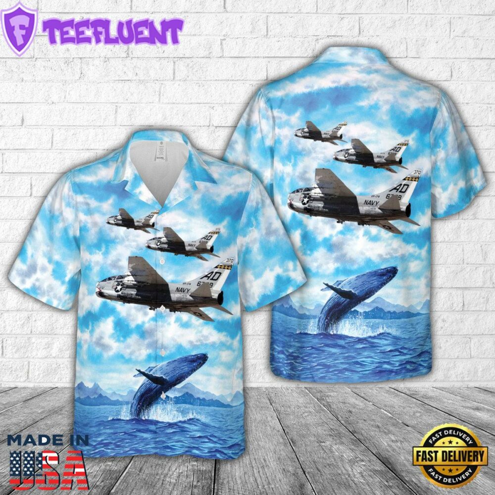 US Navy VA-174 Hellrazors (1980) TA-7C Corsair II Hawaiian Shirt