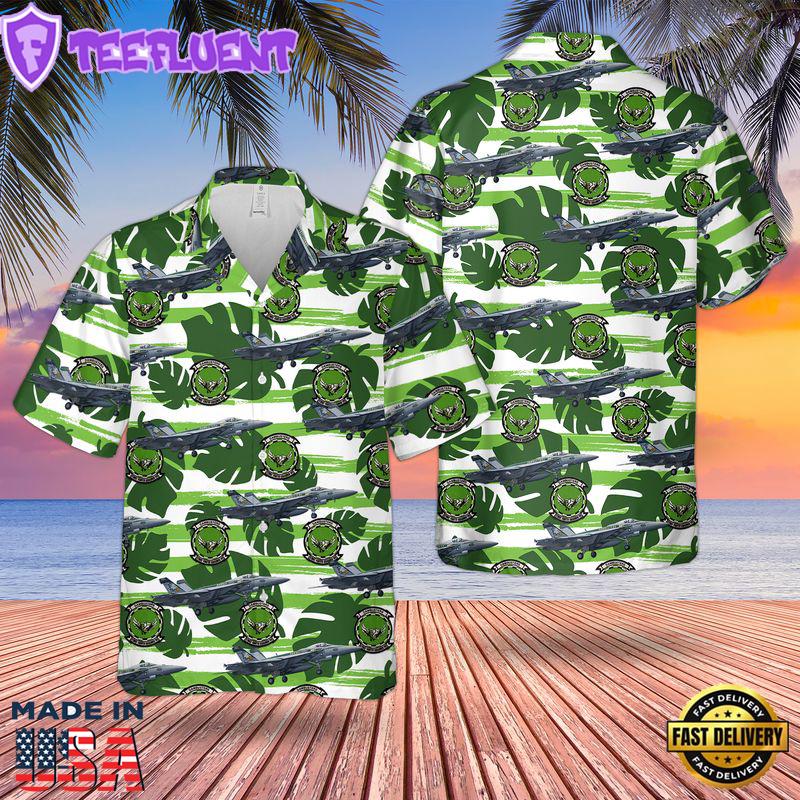 US Navy VA-195 Dambusters FA-18E Super Hornet Hawaiian Shirt