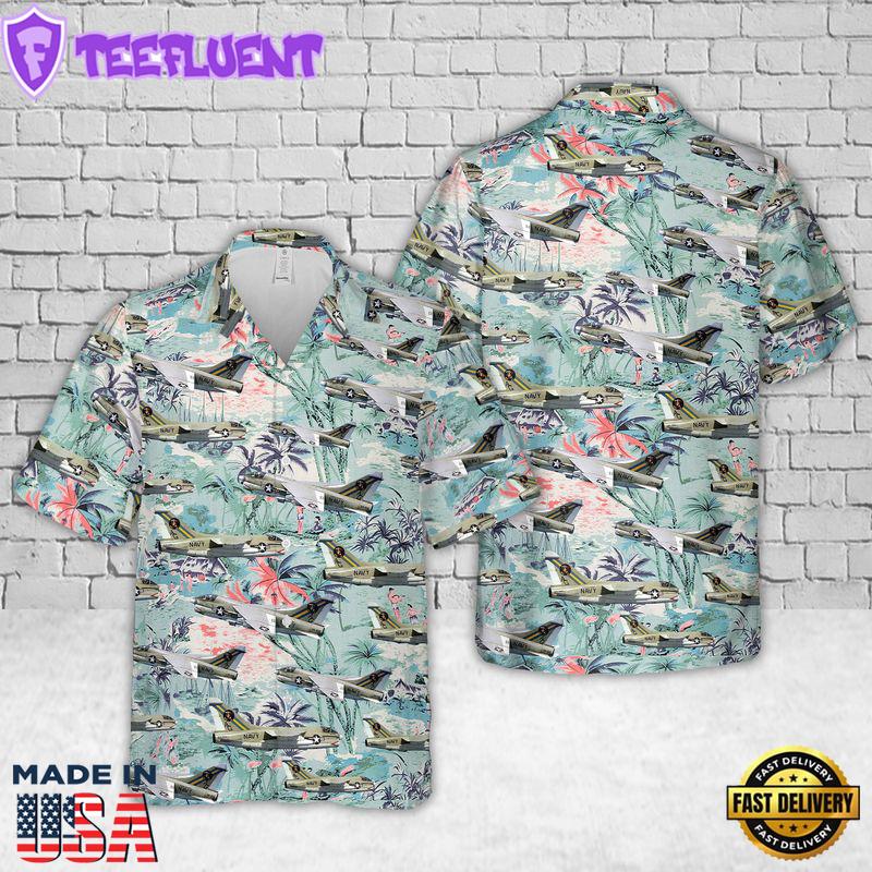 U.S Navy VA-66 A-7E Corsair Hawaiian Shirt