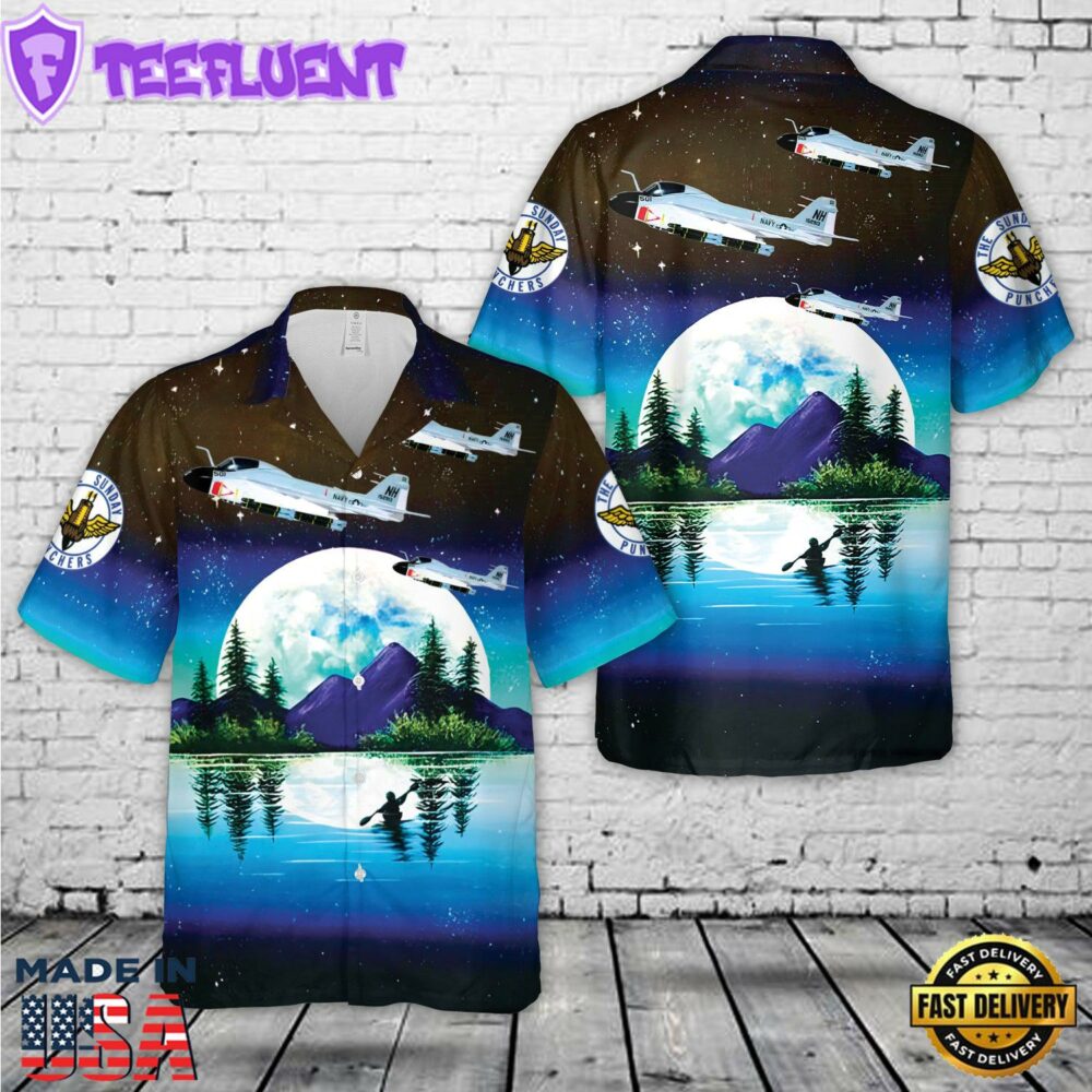 US Navy VA-75 Sunday Punchers (1968) A-6a Intruder Hawaiian Shirt