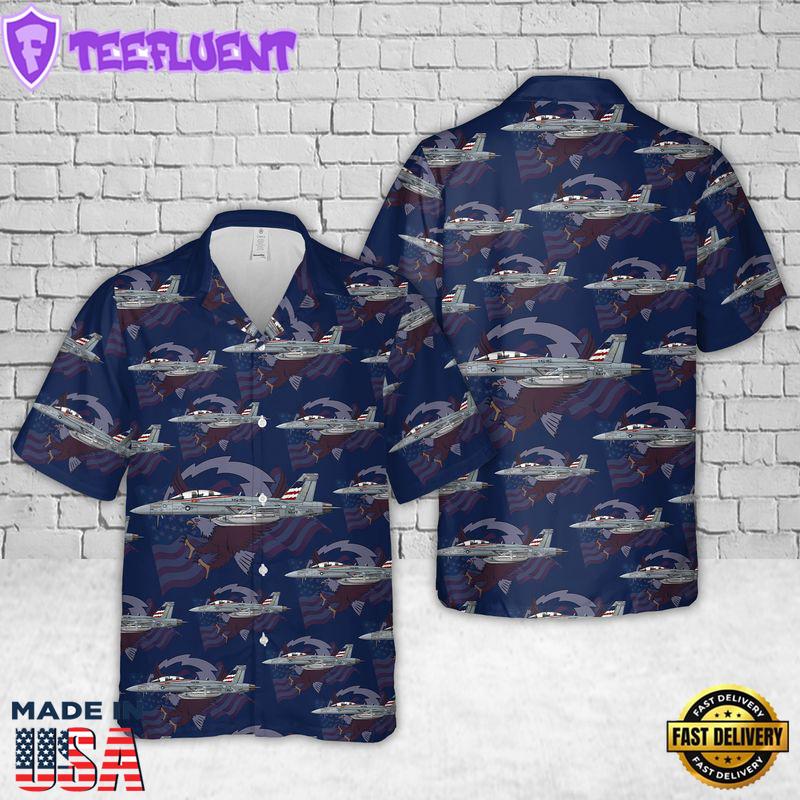 U.S Navy VAQ-140 Patriots EA-18G Hawaiian Shirt