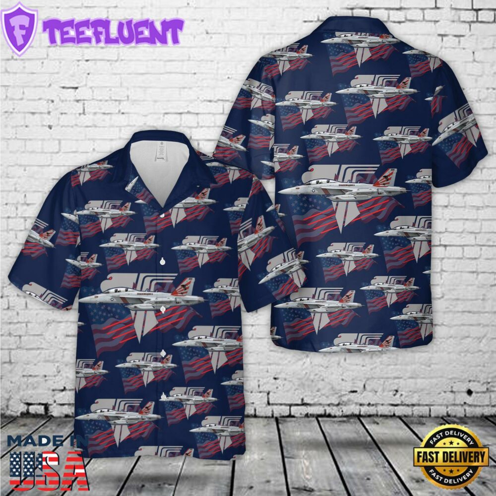 US Navy VAQ-141 EA-18G Growler Hawaiian Shirt