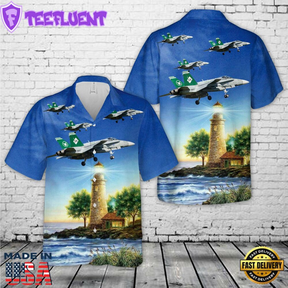 US Navy VAQ-209 Star Warriors EA-18G Hawaiian Shirt