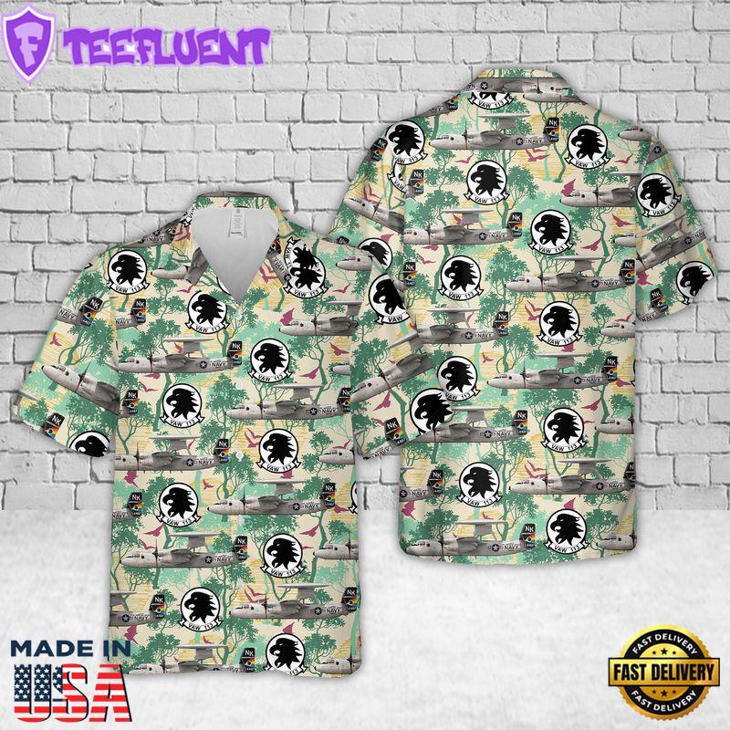 U.S Navy VAW-113 Black Eagles E-2D Hawaiian Shirt