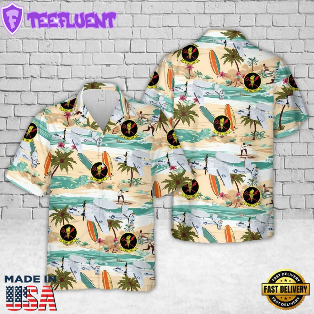 US Navy VAW-125 Torch bearers E-2C (2004) Hawkeye Hawaiian Shirt