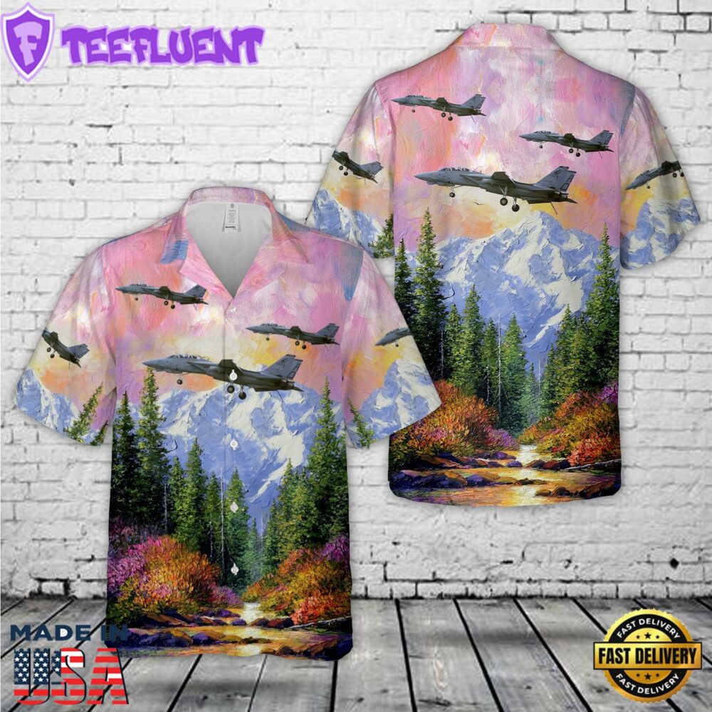 US Navy VF-101 Grim Reapers Grumman F-14B Tomcat Hawaiian Shirt