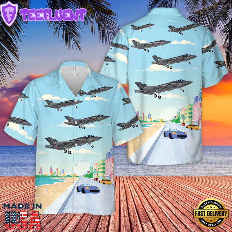 US Navy VFA-101 Grim Reapers F-35C Lightning II Hawaiian Shirt