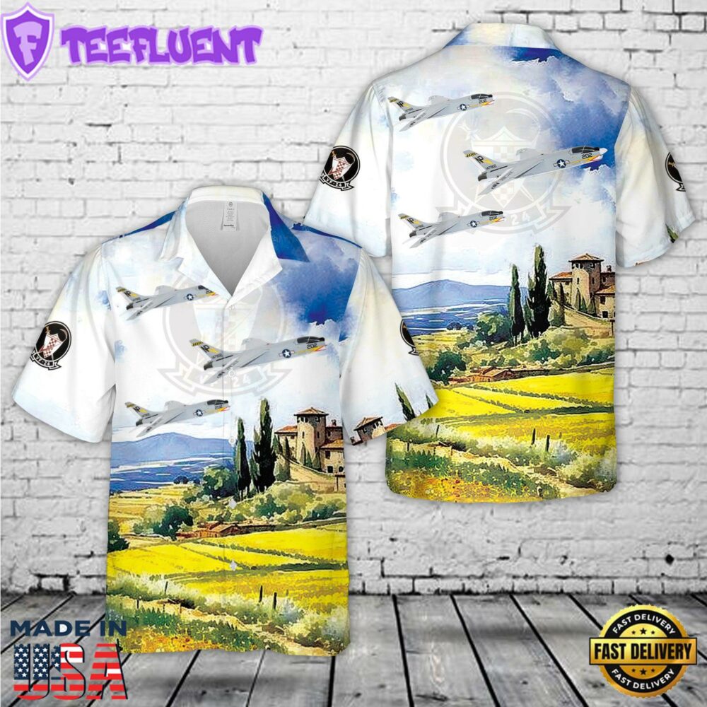 US Navy Vought F-8 Crusader Of VF-24 Hawaiian Shirt
