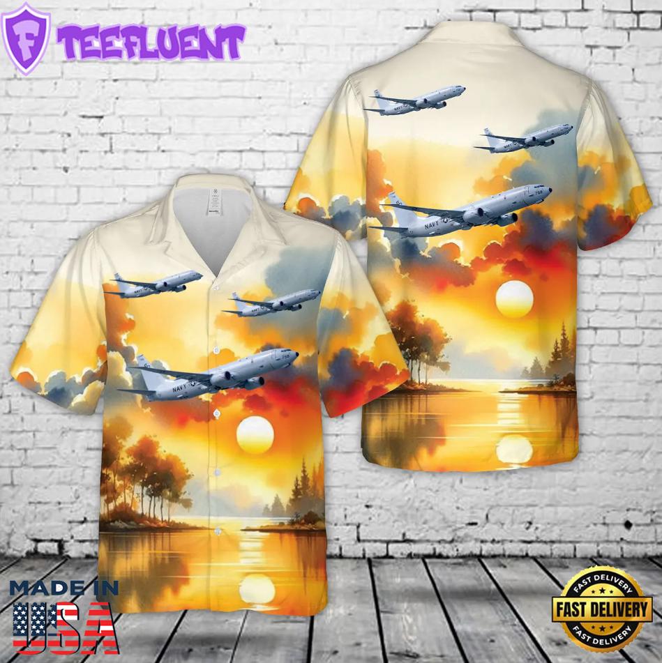 US Navy VP-47 The Golden Swordsmen P-8A Hawaiian Shirt