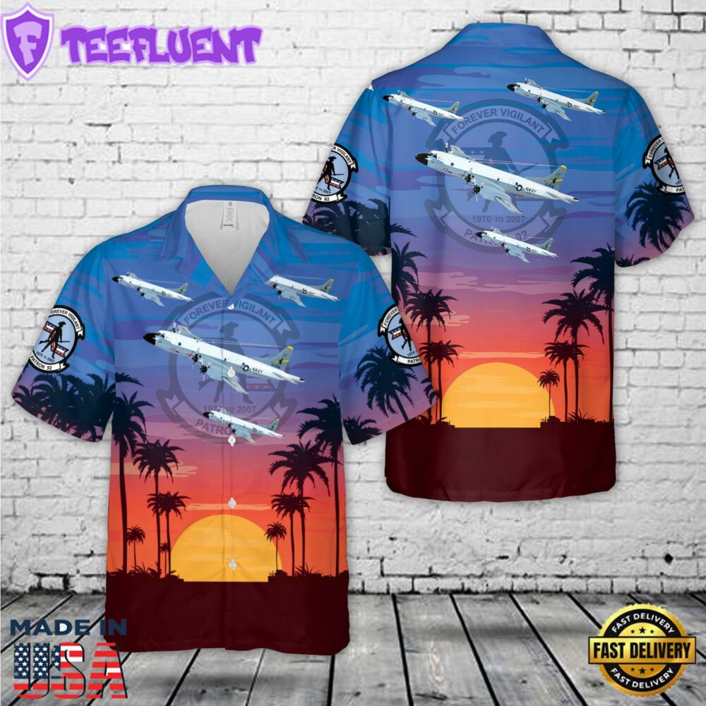 US Navy VP-92 P-3B Orion Minutemen Hawaiian Shirt