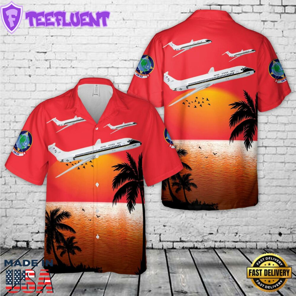 US Navy VR-52 Taskmasters C-9B Skytrain II Hawaiian Shirt