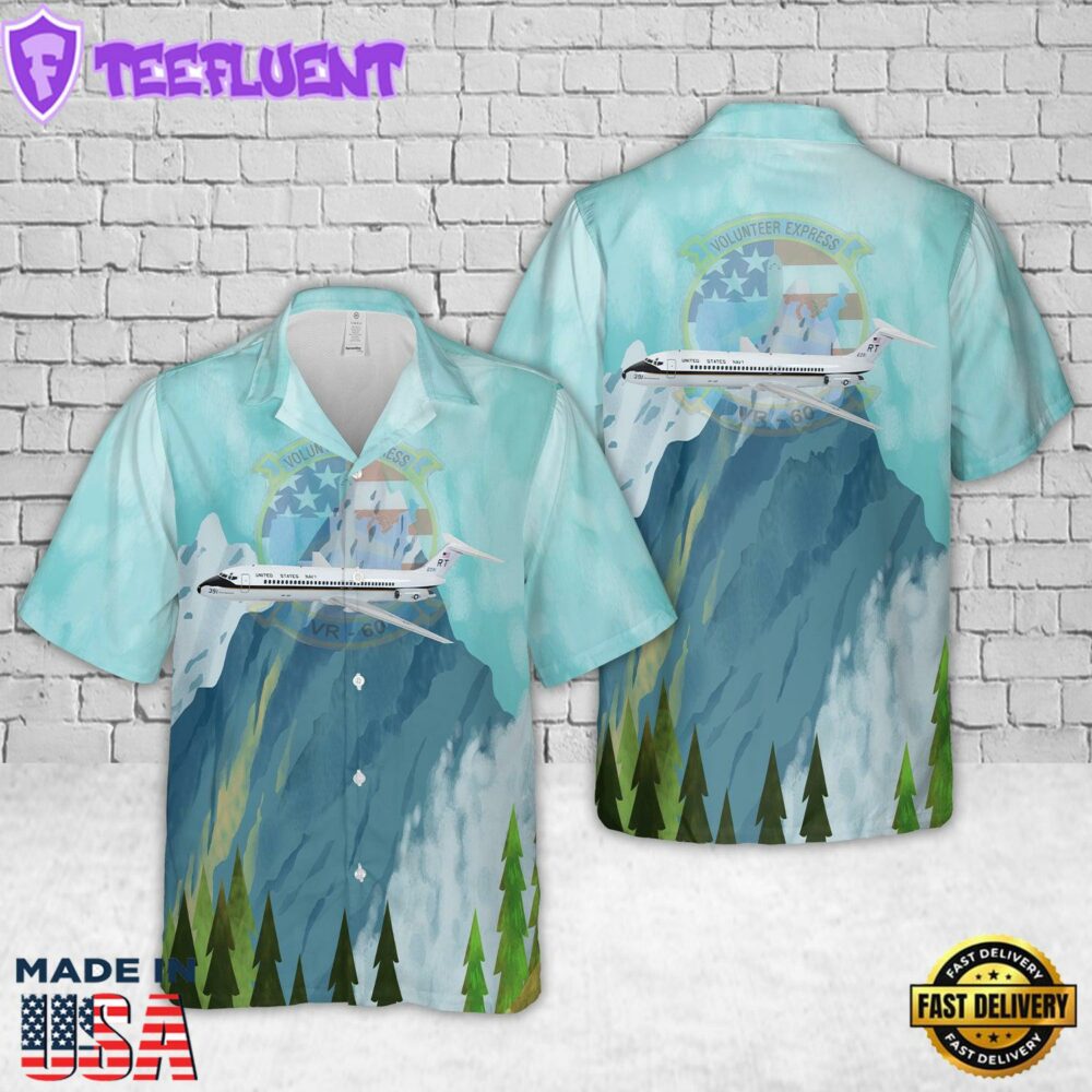 US Navy VR-60 Volunteer Express C-9B Skytrain II Hawaiian Shirt